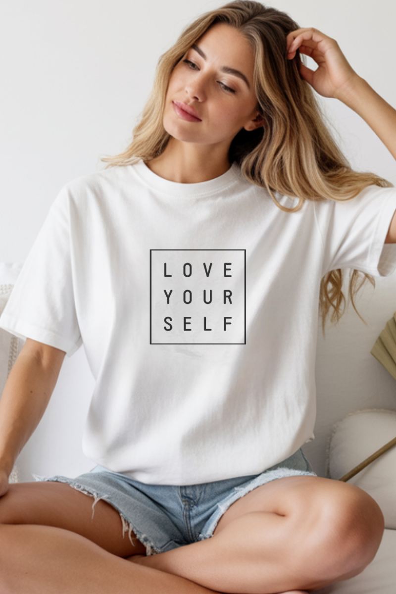 Unisex Oversize 24/1 Penye DTF Baskılı Tişört - DTF245