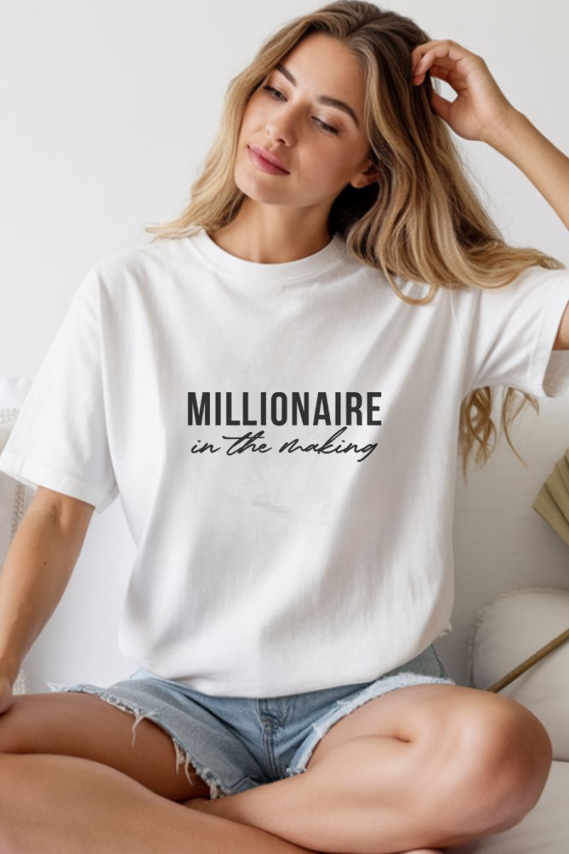 Unisex Oversize 24/1 Penye DTF Baskılı Tişört - DTF249