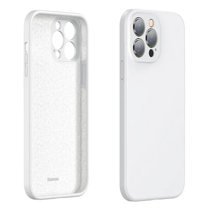 Baseus Liquid iPhone 13 Pro Max Kılıf Kamera Korumalı İçi Kadife Silikon Kılıf-(5775)