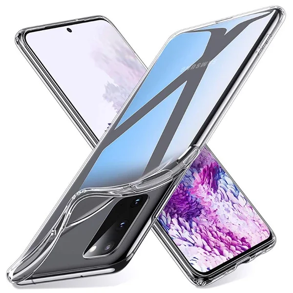 GOR Samsung Galaxy S20 Kamera Korumalı Ultra Slim Silikon Kılıf-(5775)