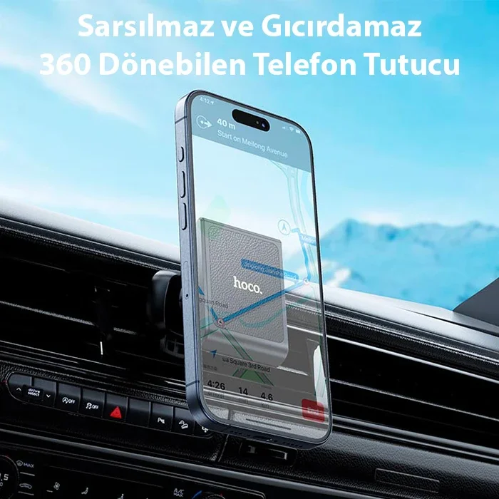 Hoco H46 Klima Havalandırma Bölmesi Magsafe Manyetik Araç İçi Telefon Tutucu-(5775)