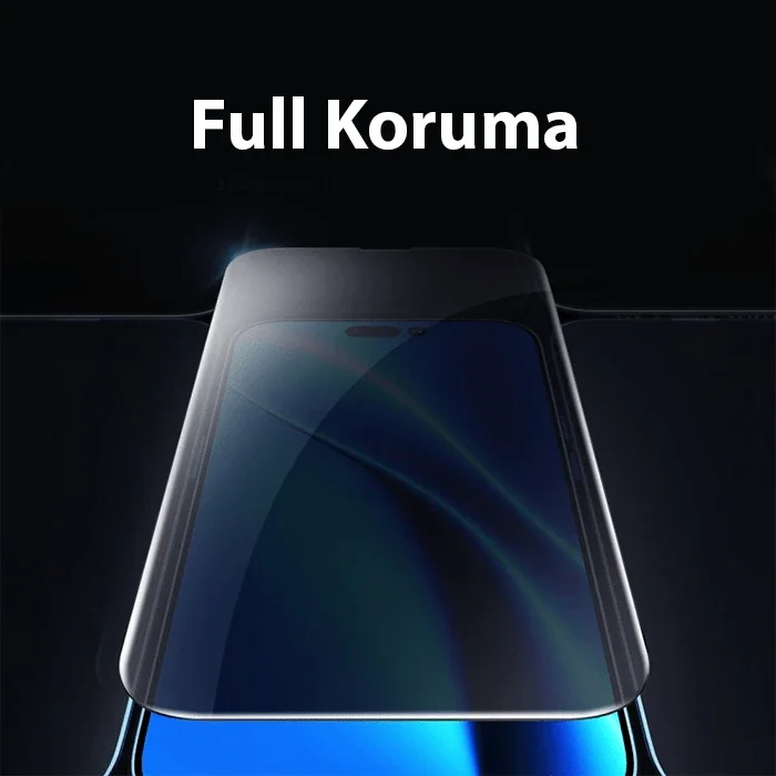 Baseus Crystal iPhone 15 Privacy Full Koruma Tempered Cam Ekran Koruyucu 2 Adet Set-(5775)