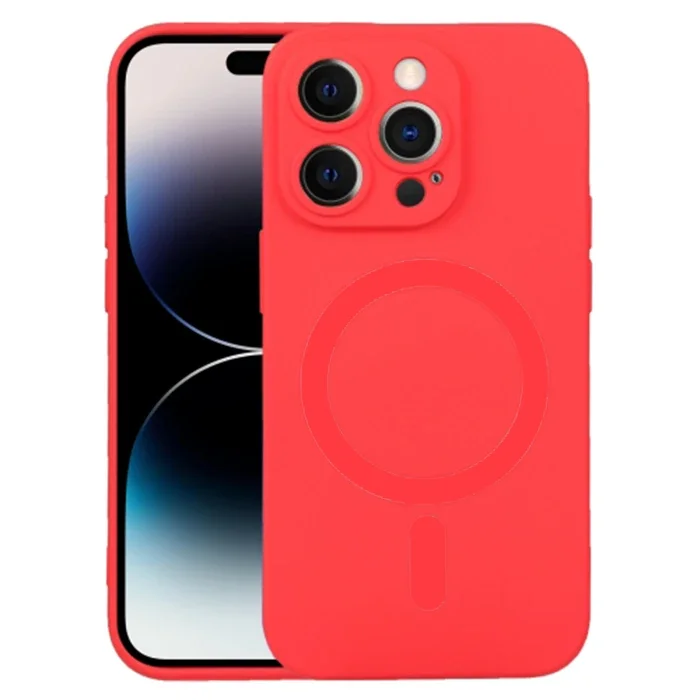 ALLY iPhone 14 Pro 6.1inç Liquid Silica Magsafe Uyumlu Silikon Kılıf-(5775)