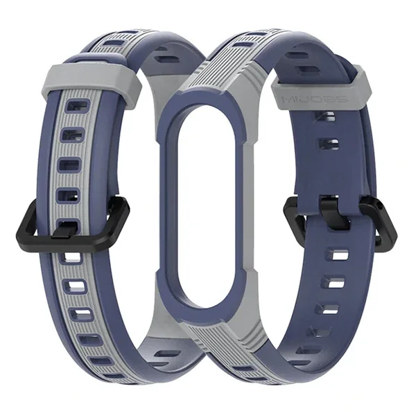 Mijobs Xiaomi Mi Band 5-4 Çift Renk Kayış Kordon-(5775)