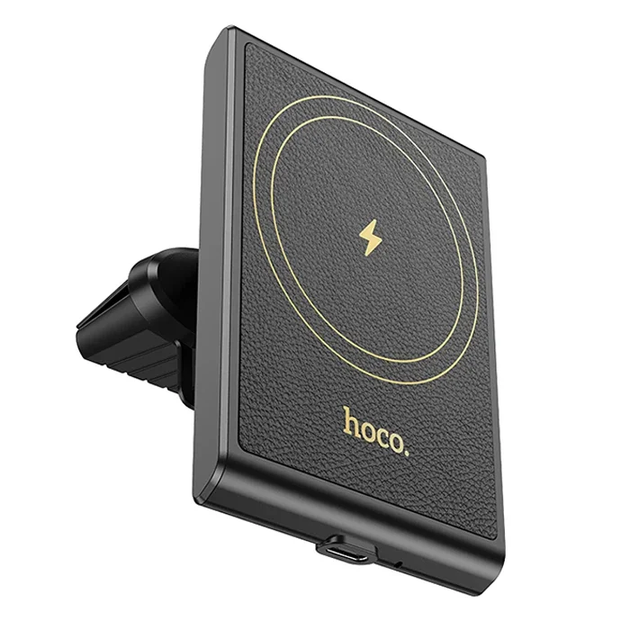 Hoco HW19 Klima Havalandırma Bölmesi Wireless Kablosuz Hızlı Şarj Araç Telefon Tutucu-(5775)