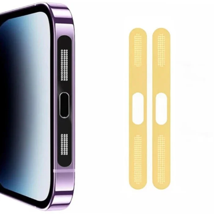 Ally iPhone 15 Pro İçin Anti-Dust Toz Ve Kir Önleyici Sticker 2 Adet Set-(5775)