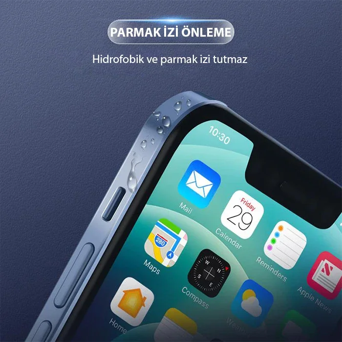 ALLY iPhone 14 Pro Hidrojel Hayalet Yan Alt Üst Kaplama Koruyucu Film-(5775)