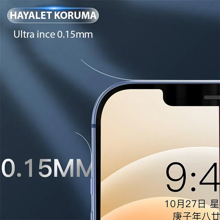 ALLY iPhone 14 Pro Hidrojel Hayalet Yan Alt Üst Kaplama Koruyucu Film-(5775)