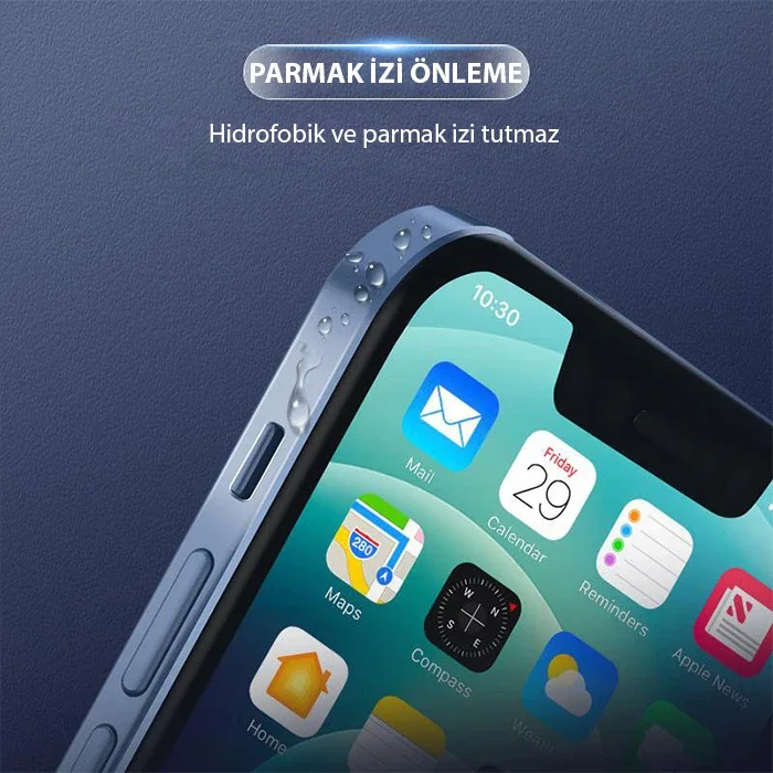 ALLY iPhone 15 Pro Max Hidrojel Hayalet Yan Alt Üst Kaplama Koruyucu Film-(5775)
