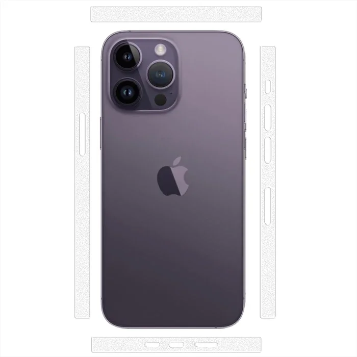 ALLY iPhone 14 Pro Max Hidrojel Hayalet Yan Alt Üst Kaplama Koruyucu Film-(5775)