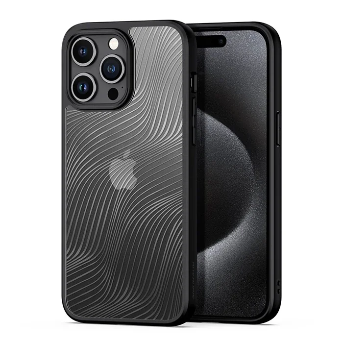 Dux Ducis iPhone 15 Pro Aimo Series Premium Buzlu Sert PC-TPU Kılıf-(5775)