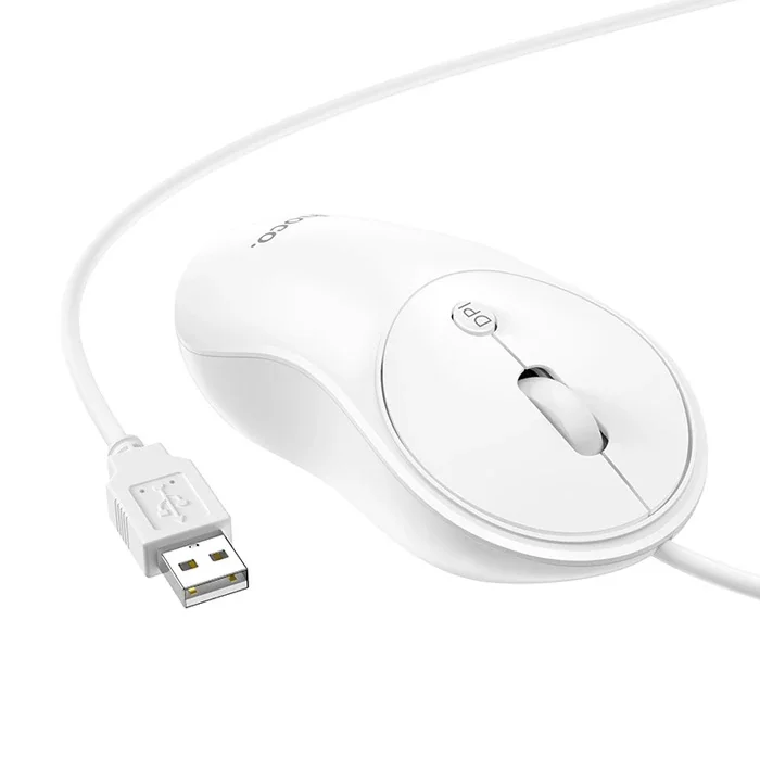 HOCO GM13 Bussines 1600DPI 4D Yüksek Hassasiyet Kablolu Optik Mouse-(5775)