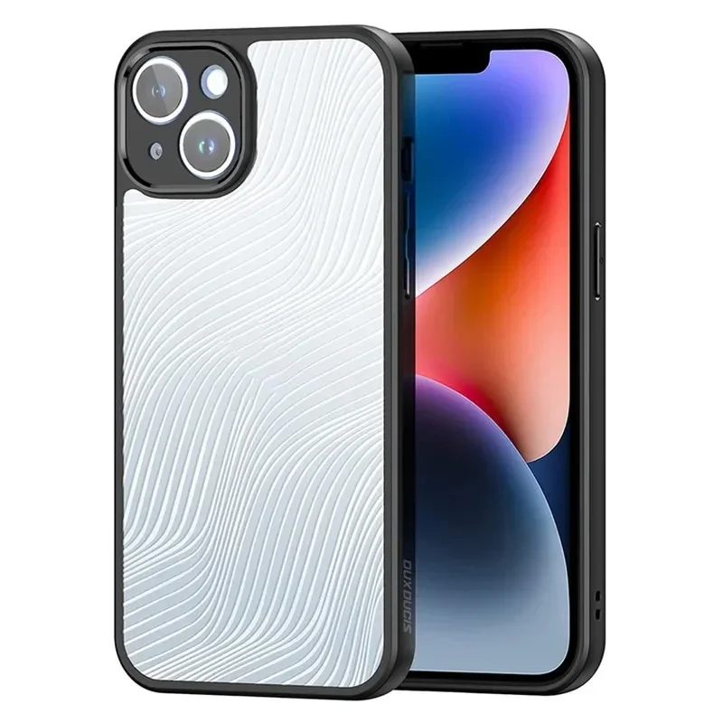 Dux Ducis iPhone 14 Plus Aimo Series Premium Buzlu Sert PC-TPU Kılıf-(5775)