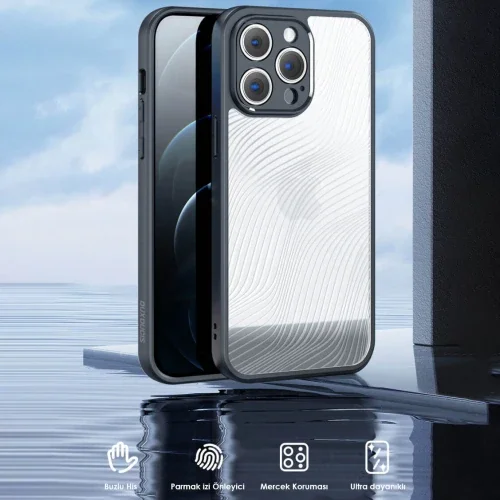 Dux Ducis iPhone 14 Pro Aimo Series Premium Buzlu Sert PC-TPU Kılıf-(5775)