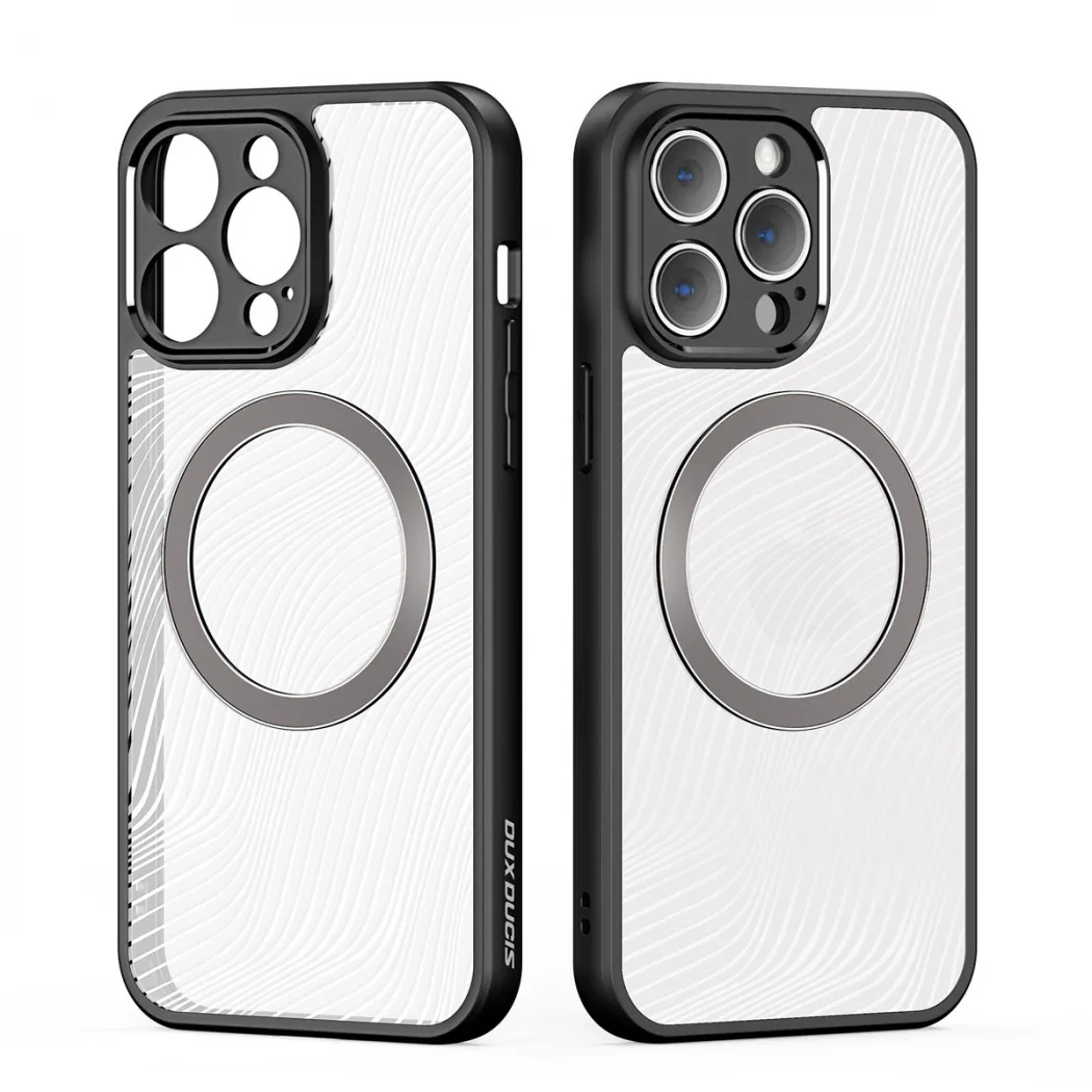 Dux Ducis iPhone 13 Pro Max Aimo Series MagSafe Premium Buzlu Sert PC-TPU Kılıf-(5775)