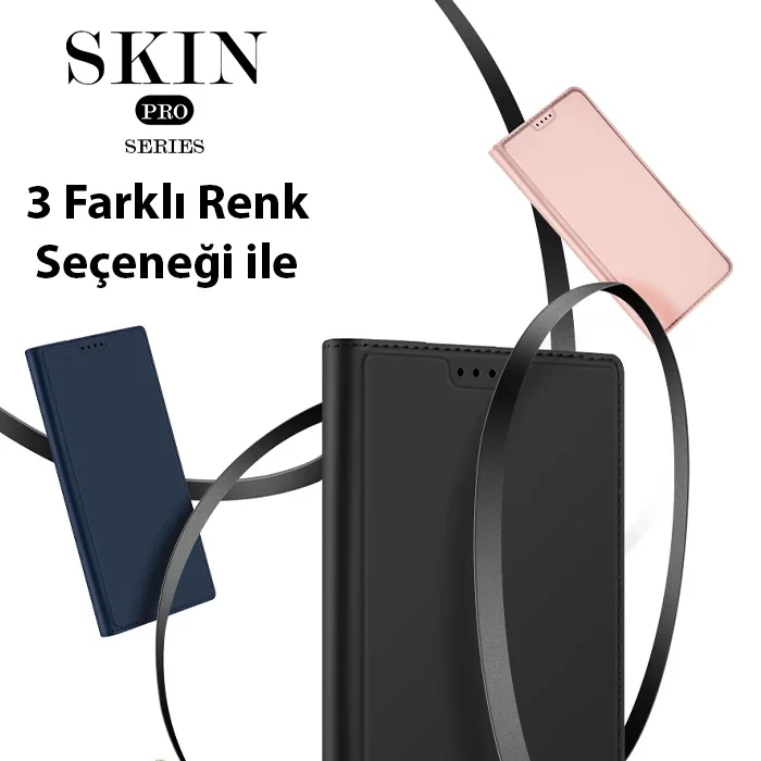 Dux Ducis Xiaomi Poco X5 5G Kılıf Skin Pro Series Flip Cover Kapaklı Kılıf-(5775)
