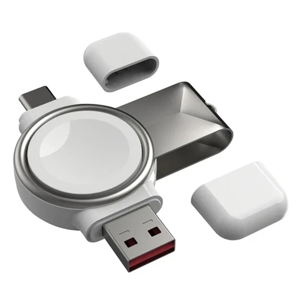 ALLY Apple iWatch İçin Taşınabilir 2 in 1 USB + Type-C Şarj Standı-(5775)