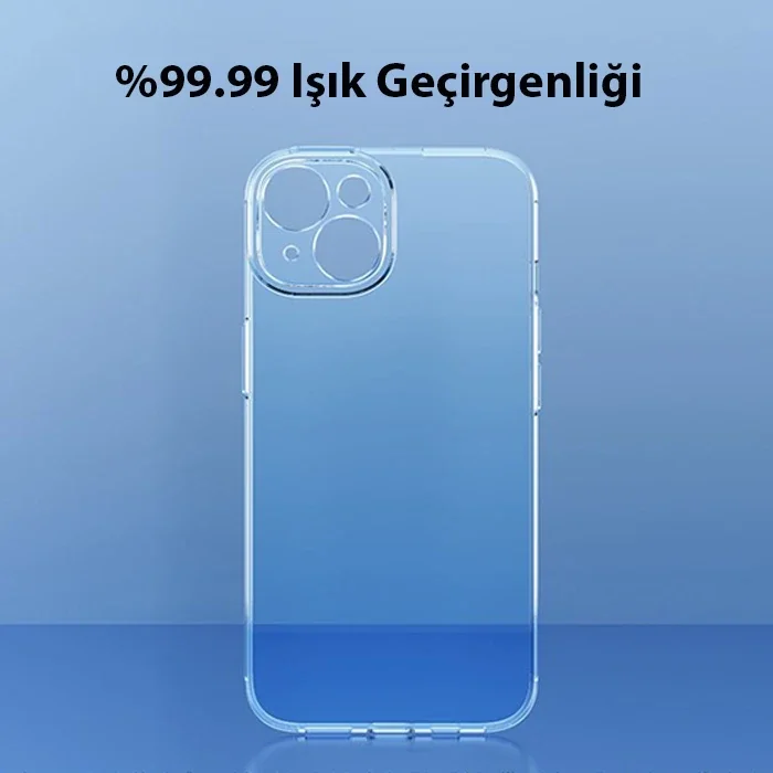 Baseus Simple Case iPhone 14 6.1 Kamera Korumalı İnce Silikon Şeffaf Kılıf-(5775)