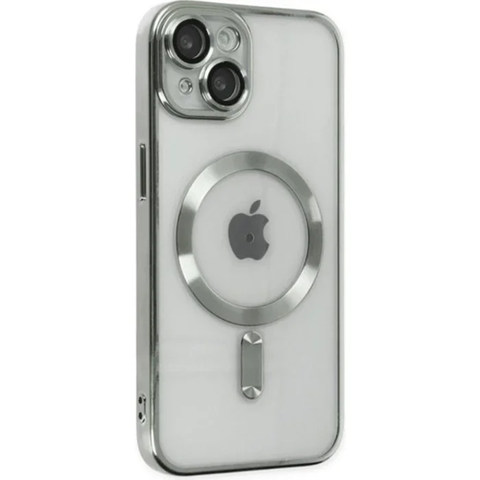 ALLY iPhone 14 Plus 6.7inç Renkli Kenar Lazer Çerçeveli Magsafe Uyumlu Silikon Kılıf-(5775)