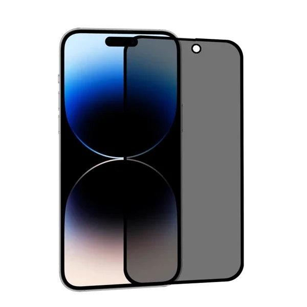ALLY İPhone 14 Pro 6.1 3D Full Privacy Gizlilik Cam Ekran Koruyucu Anti-Spy-(5775)