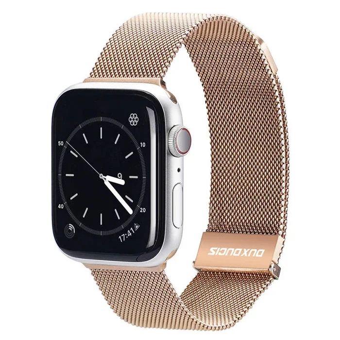 Dux Ducis Apple Watch 42/44/45MM için Milanese Premium Milano Loop Kayış Kordon-(5775)