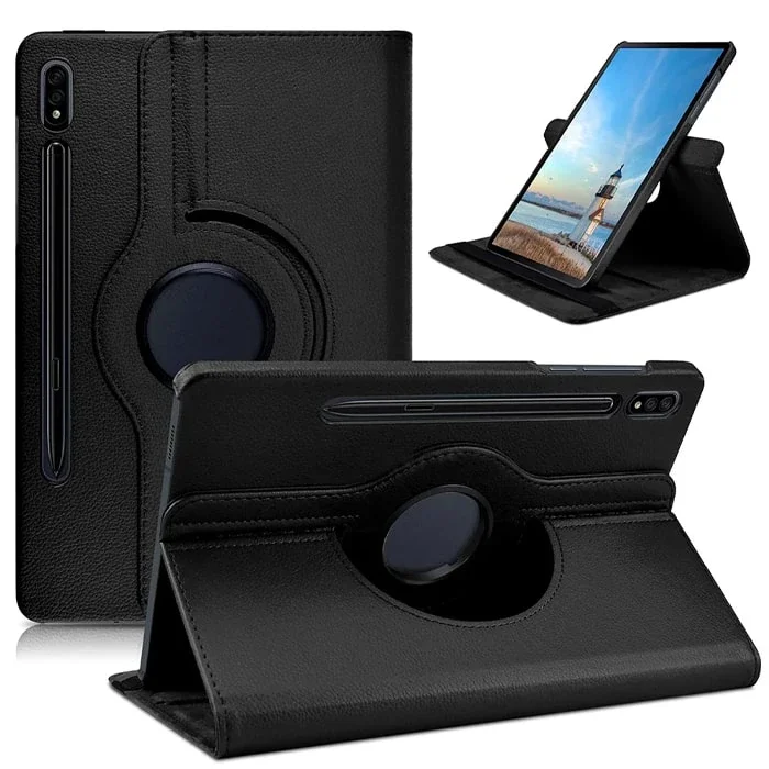 SM GalaxyTab S7 2020 12.4 (T970-T975-T976) 360 Derece Döner Standlı Kılıf-(5775)