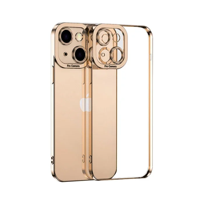 ALLY Fashion Series iPhone 13 Mini 5.4inç Kılıf Renkli Kenar Lazer Çerçeveli Silikon Kılıf-(5775)