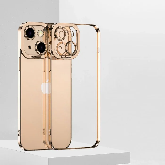ALLY Fashion Series iPhone 13 Mini 5.4inç Kılıf Renkli Kenar Lazer Çerçeveli Silikon Kılıf-(5775)