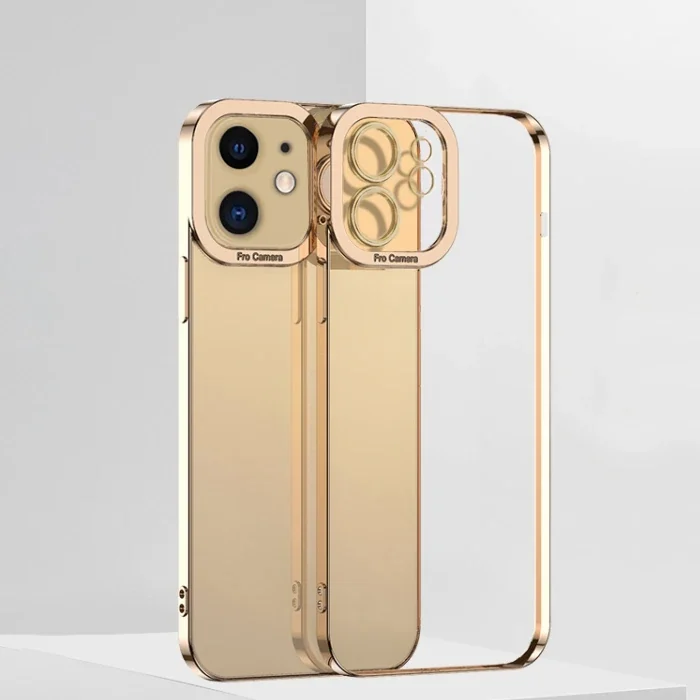 ALLY Fashion Series iPhone 12 6.1inç Kılıf Renkli Kenar Lazer Çerçeveli Silikon Kılıf-(5775)