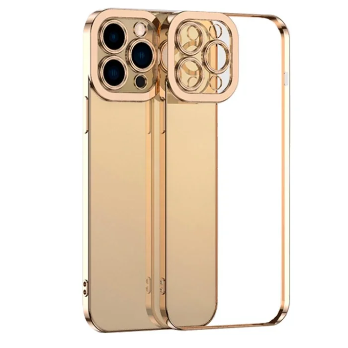 ALLY Fashion Series iPhone 11 Pro  Kılıf Renkli Kenar Lazer Çerçeveli Silikon Kılıf-(5775)