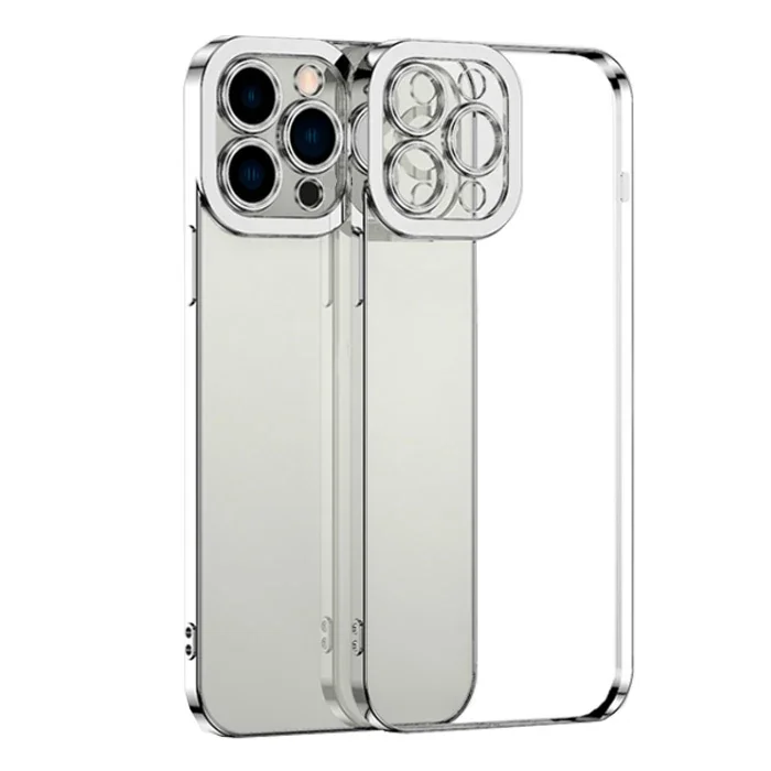 ALLY Fashion Series iPhone 11 Pro  Kılıf Renkli Kenar Lazer Çerçeveli Silikon Kılıf-(5775)