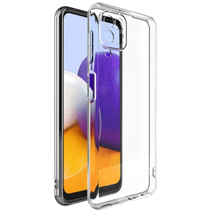 ALLY SM Galaxy A22 4G Kılıf Kamera Korumalı Ultra İnce Şeffaf Silikon Kılıf-(5775)