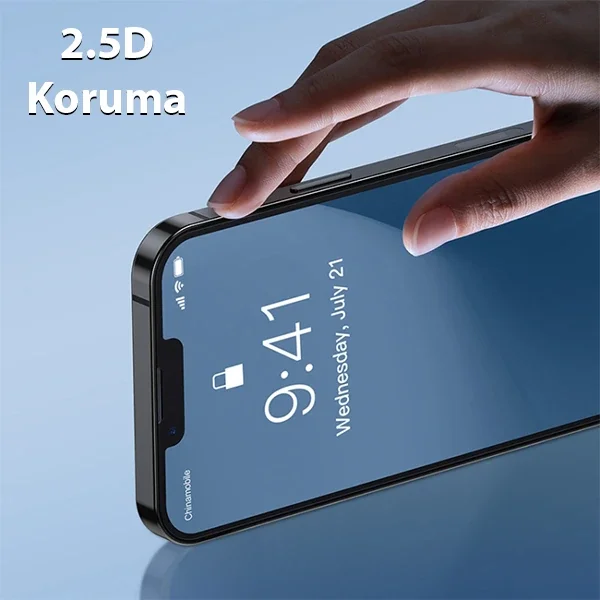 ALLY iPhone 13 Mini 5.4inç Tempered Kırılmaz Cam Ekran Koruyucu-(5775)