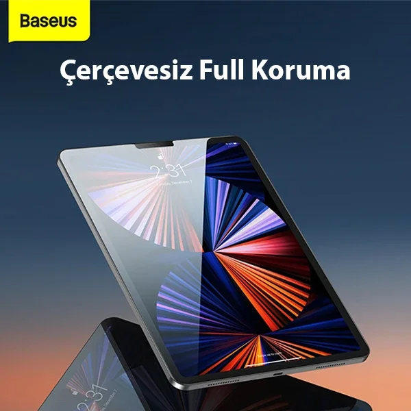Baseus iPad 9.7 2018 / 2017 / Pro 9.7 / Air 2 / Air Tempered Cam Ekran Koruyucu-(5775)