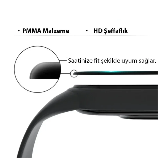 Ally OPPO Realme Watch 3D Full Kaplama Ekran Koruyucu PET+PMMA-(5775)