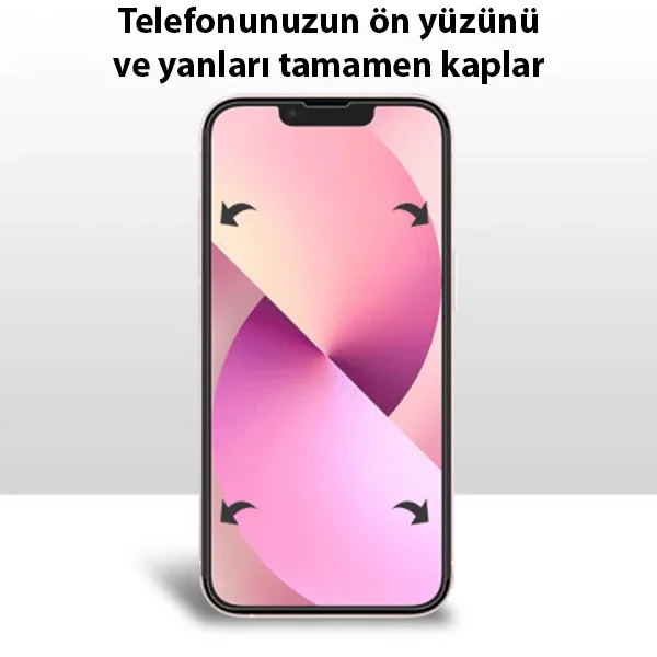 iPhone 13 Pro Max 6.7 Film Ön Arka Full Koruyucu Nano Hidrojel Koruyucu Set-(5775)