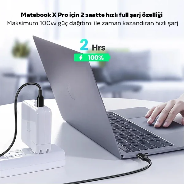 ALLY USB Type-C PD3.1 100W(20V-5A) Hızlı Veri Şarj Kablosu 1metre-(5775)