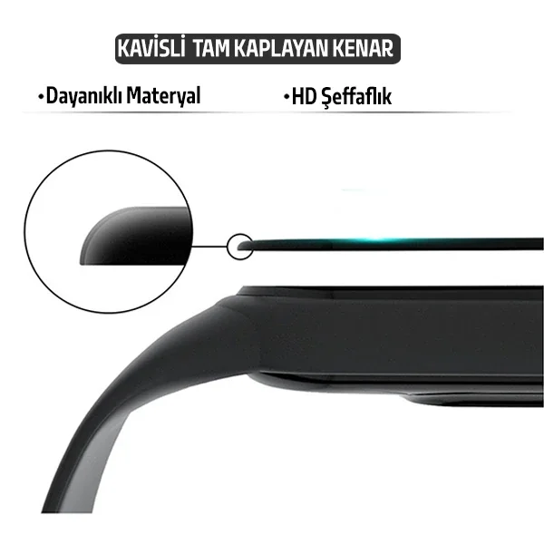 Xiaomi Mi Watch Lite 3D Full Kavisli PMMA Cam Ekran Koruyucu-(5775)