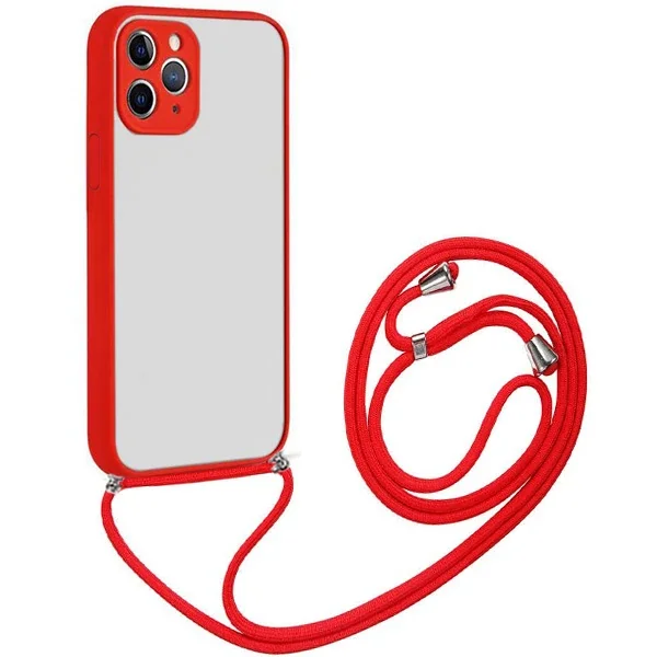 ALLY iPhone 12 Pro 6.1 Askılı Koruyucu Silikon Kılıf-(5775)
