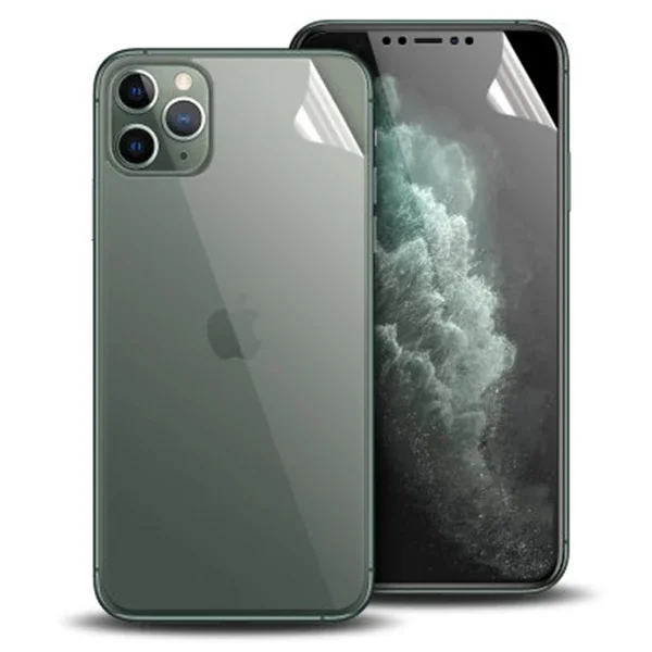 İPhone 11 Pro Film Ön Arka Full Koruyucu Membran Nano Hidrojel Koruyucu Set-(5775)