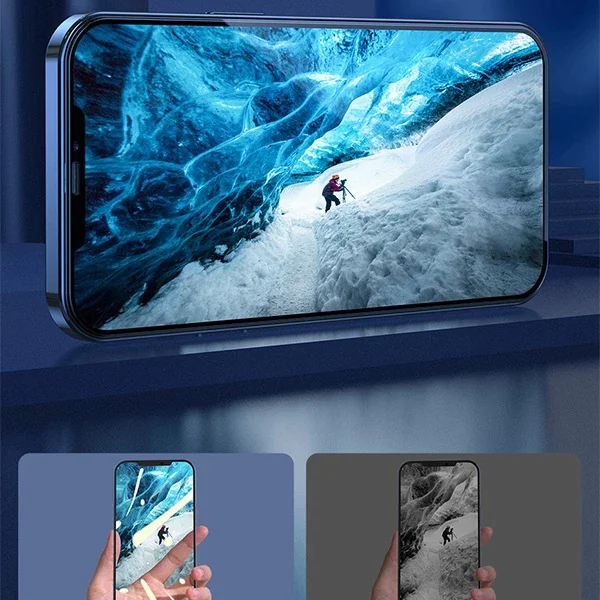Baseus İPhone 12 Mini Ekran Koruyucu 0.3MM Full Anti Blue Light Tempered Cam Ekran Koruyucu 2Adet Se-(5775)