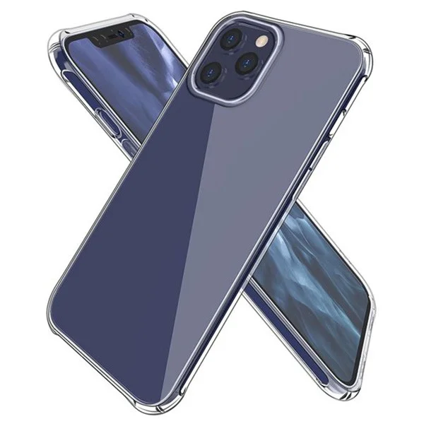 İPhone 12 Pro Max 6.7 Anti-Drop Silikon Kılıf Shockproof Şeffaf  kılıf-(5775)