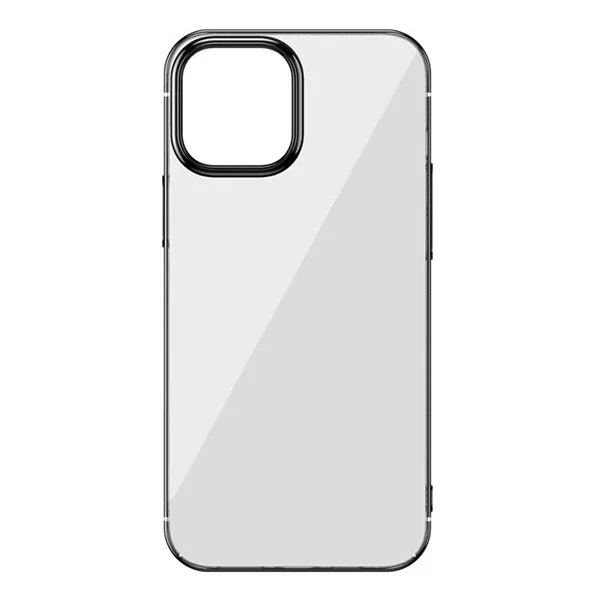 Baseus Glitter İPhone 12 Pro Max Şeffaf Lüx Silikon Kılıf Soft TPU Kılıf-(5775)