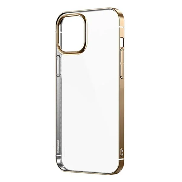 Baseus Glitter İPhone 12/12 Pro Şeffaf Lüx Silikon Kılıf Soft TPU Kılıf-(5775)