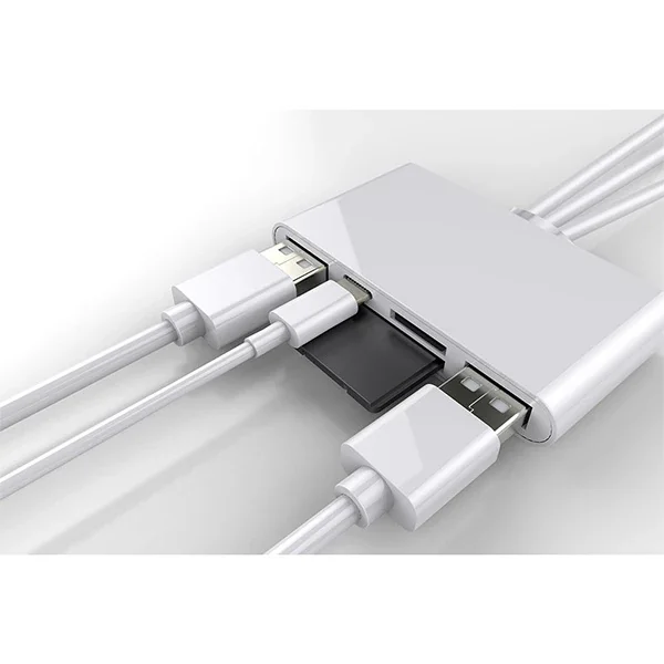 ALLY 3 İN1  İPhone+Usb C+ Usb A Kamera Okuyucu Kart Okuyucu-(5775)