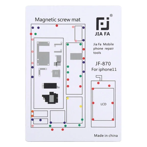 JIAFA JF-870 iPhone 11 6.1 İnc Mıknatıslı Çalışma Hasırı Vida Gostergeli-(5775)