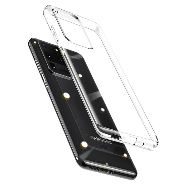 Baseus Simple Case Samsung Galaxy S20Ultra Şeffaf Silikon Kılıf-(5775)