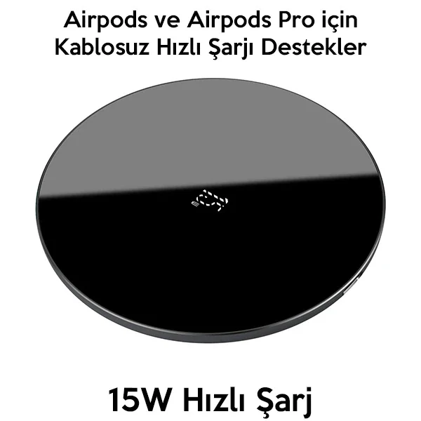 BASEUS Simple 15W Upgraded Version Wireless Kablosuz Şarj Cihazı-(5775)