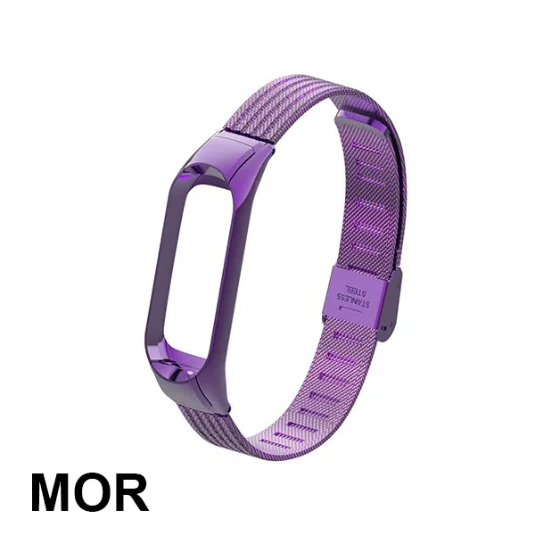 Lüx Xiaomi Mi Band 3 Akıllı Saat Çelik Toka Kayış Kordon-(5775)
