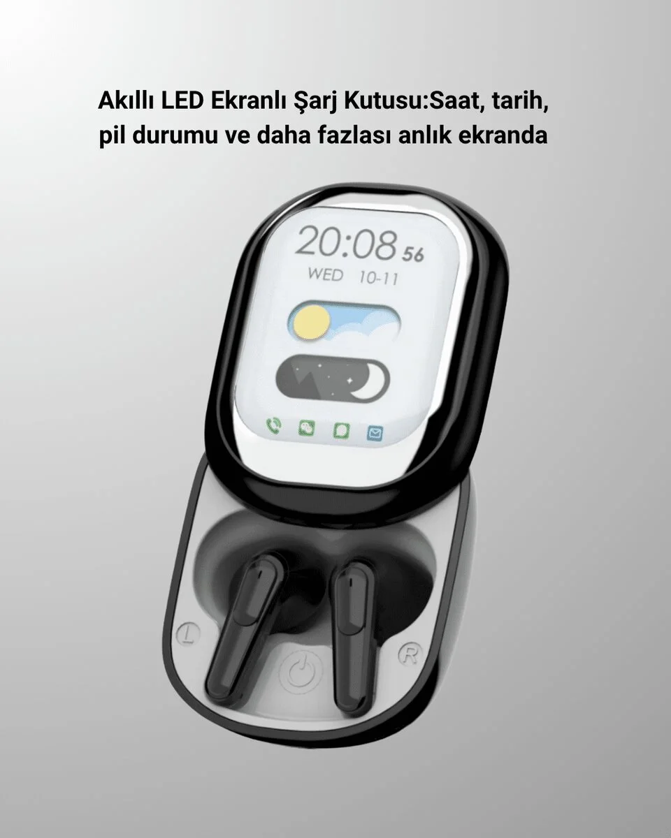 Kişiselleştirilebilir LED Ekranlı Bluetooth Kulaklık – Oyun & Müzik Modlu